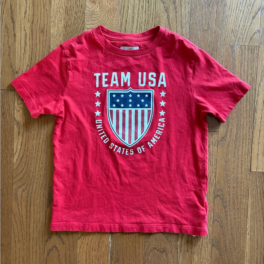 Kids Team USA Red Short Sleeve Tee